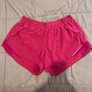 Lululemon Hotty Hot High Rise 4” Hot Pink Shorts Size 14